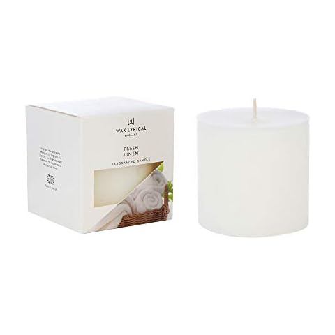 Wax Lyrical Fresh Linen Scented Pillar Candle Cover