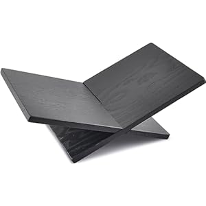 Honygebia Solid Wood Book Stands – Cross Frame Black Oak Wooden Book Holder, Open Bookstand for Display and Reading, Suitable for Art, Bible, Cookbook, Easel, Magazine, Textbooks