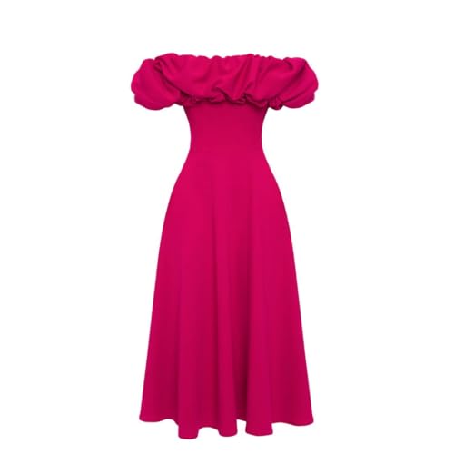 Robe de cocktail femme Grace coloris ciemnyroz coupe midi