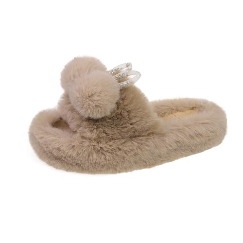 House Slippers for Women Indoor Fluffy, Women's Slippers Open Toe, Cute Slippers, Fuzzy Slippers Women and Girls, Bedroom Ladies Slippers, Funny Animal Slippers