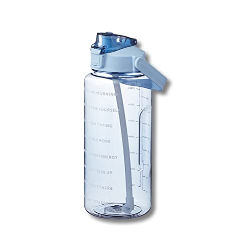 Botella de agua motivacional de 2 litros con marcador, senderismo, atletismo, clima, deportes,...