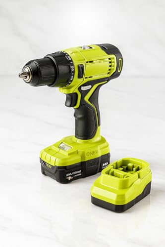 18V Cordless 1/2 in. Drill/Driver Kit with (1) 1.5 Ah Battery and Charger (PCL206K1), 515 in-lb Torque, 2-Speed 0–1750 RPM, 24-Position Clutch – Compatible with Any RYOBI ONE+ 18V Batteries