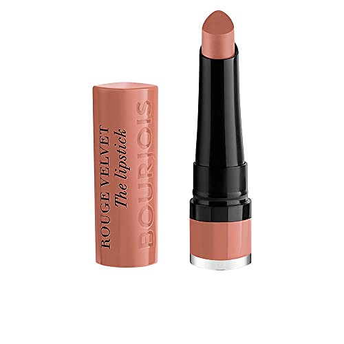 Bourjois - Rouge Velvet The Lipstick - Rossetto Opaco a Lunga Tenuta in Stick - 01 Hey Nude - 2.4 g