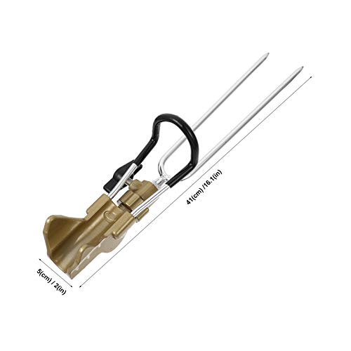 BESPORTBLE Titular Da Vara de Pesca para O Chão Banco de 360 Graus Ajustável Suporte Dobrável Rack V