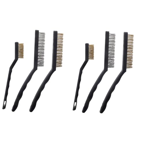 Cabilock 2 Sets Brush Set Cleaning Brush Wire Brush for Drill Removal Tool Groove Crevice Steel Wire Brush Automotive Wire Brush for Paint Copper Wire Brush Industrial Wire Brush Abs