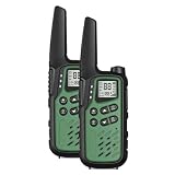 Walkie Talkie For Adultos MP25 PMR446 FRS Tipo C, Cargador, Radio Bidireccional De Largo Alcance For Restaurante, 2 Uds. (No Incluye Batería) Sonido Claro(PMR Green)
