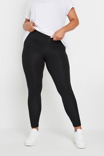 Yours 2 Pack Curve Soft Touch Viscose Stretch Leggings - Women's - Plus Size Curve Black - 2