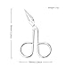 Silver Stainless Steel Eyebrow Scissors Tweezers, Flat Tip Tweezers, Shave And Hair Removal, Scissor Eyebrows Shaped Tool For Lady Women Men