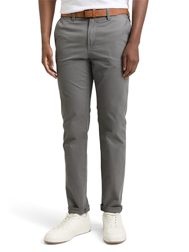 TOM TAILOR Denim Herren Slim Fit Chino Hose mit Gürtel