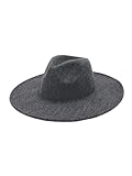 San Diego Hat Co. Women's Fedora, Charcoal, One Size