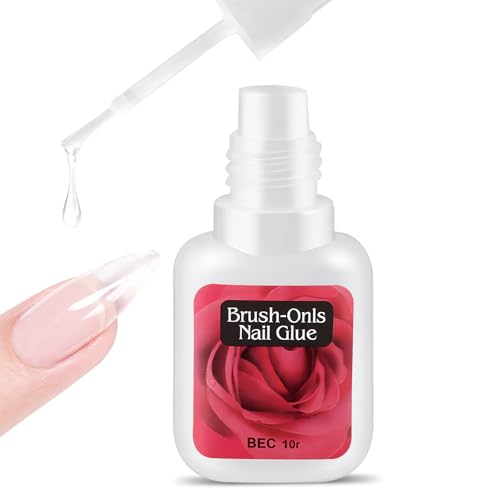BUTBU 10ml Solide Colle Faux Ongles Extra Forte, Extension de L'ongle Colle, Adhésif Ultra Fort pour Gel 3D Nail Art, Pour Capsule Ongle-Longue Duree,...