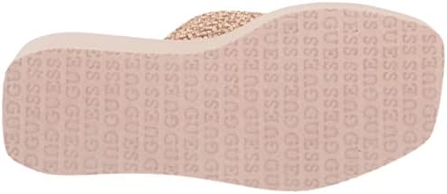 GUESS Women's DANVI Wedge Sandal, Light Natural, 10 | Image 3