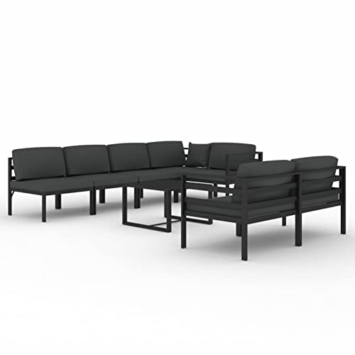 Festnight Gartenlounge Aluminium Lounge Gartenmöbel Set Alu Loungemöbel Terrasse Gartensofa Terrassenmöbel Sitzgruppe…