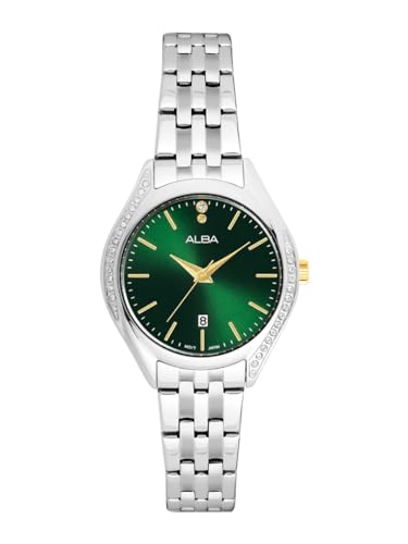 Alba Stainless Steel Women Analog Wristwatch Ah7Bt5X1, Green Dial, Silver Band (B0CD834TML) Amazon Price History, Amazon Price Tracker