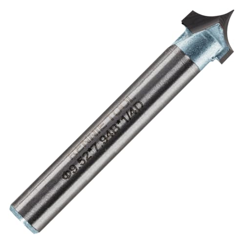 Image of Rennie Tools - 3/8" (9.52mm) Cut x 3/16" (4.8mm) RAD x 1/4" Shank TCT Tungsten Carbide Tipped Roundover Router Bit / Point Cutting Round Over Bit, 2 Flute Carbide Tipped CNC Router Bit
