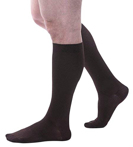 Image of Allegro Men's 20-30 mmHg Essential 102 Ribbed Compression Support Socks, Comfortable Support Garments for Men