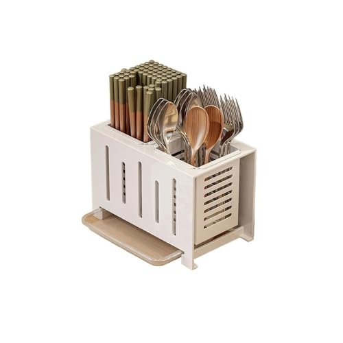 Stainless Steel Dish Rack & Space-Saving Utensil Holder, Best Kitchen Sink Strainer for Cutlery, White Dish Drainer & nizer for Kitchen Essentials