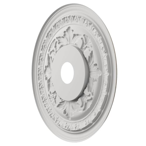 Image of 22 inchOD x 3 1 /2 inchID x 1 inchP Baltimore Thermoformed PVC Ceiling Medallion (Fits Canopies up to 7 3 /4 inch), UltraCover Satin London Grey