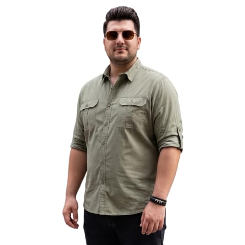 Image of Urbano Plus Men's Cotton Full Sleeve Regular Fit Casual Solid Shirt