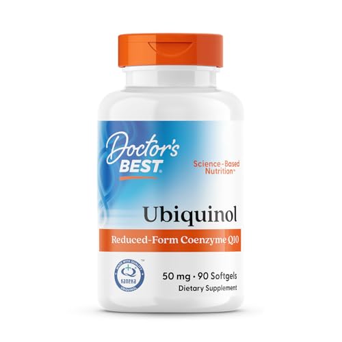 Doctor's Best Ubiquinol with Kaneka QH, Non-GMO, Gluten & Soy Free, Heart Health, 50 mg, 90 Count