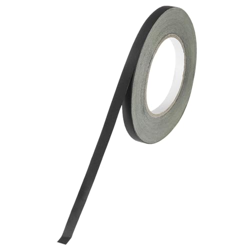 Image of MECCANIXITY Insulating Acetate Cloth Adhesive Tape, 0.3in x 98ft Black Electrical Heat Resistant Fabric Tape with Paper for Laptop Electric Automotive Guitar Repair Wire Harness