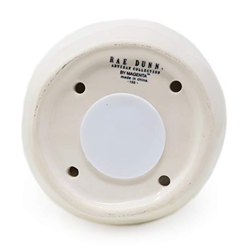 Rae Dunn By Magenta Fly LL Deko-Vogelhaus, Eichelform, mit schwarz-weißem Gingham-Büffelkaroband, 2020, limitierte Auflage – Bild 4