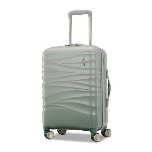 American Tourister Cascade Hardside Luggage with Spinner Wheels, 2PC SET 20/24, Sage Green2
