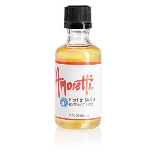 Amoretti - Natural Fiori di Sicilia Extract Water Soluble 2 oz - Highly Concentrated & Perfect For Pastry Savory Brewing and more Preservative Free Vegan Kosher Pareve Keto Friendly