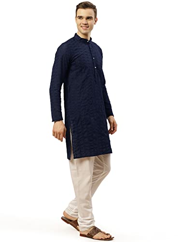 Image of Jompers Men's Embroidered Straight Kurta Pyjama Set.