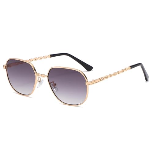 Lunettes de soleil femme rétro punk avec monture fine en alliage résistant