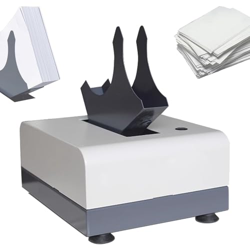 Tabletop Paper Jogger, 20W Automatic Paper Sorting Machine, 500 Sheet Capacity, High Speed Commercial Finisher for A4, A5, A6 Papers, 3 Seconds Alignment, for Office, Bank, Printer