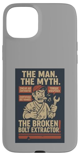 Divertido Vintage Mecánico Broken Bolt Extractor Garaje Humor Carcasa para iPhone 15 Plus