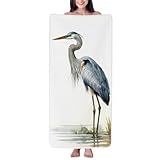 Style de vie polyvalent : les serviettes de bain en velours corail en microfibre vous permettent de profiter du confort semblable à un nuage du velours corail. Donne au corps un toucher doux et délicat tout en absorbant l'humidité. Pour les soins personnels et la beauté : turban à cheveux, serviette de séchage, serviette de sport héron à long bec, serviette de voyage, serviette de bain, serviette de bain