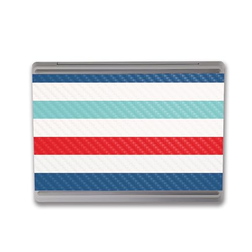 Image of MightySkins Carbon Fiber Skin Compatible with Microsoft Surface Laptop Go 3 (2023) Full Wrap Kit - Sailor Stripes | Protective Durable Textured Carbon Fiber Finish | Made in The USA