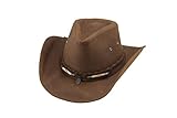 Bullhide Men's Briscoe Leather Cowboy Hat Chocolate Large