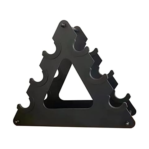 YANZHI Steel Dumbbell Stand with 3-Tier Weight Holder, Dumbbell Holder for Dumbbells from 1-20 lb, Dumbbell Stand for Gym, Office, Living Room, Balcony (SJ-YLJ-002) Cover