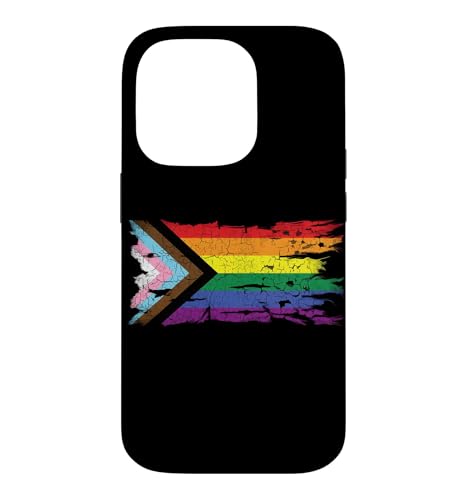 Progress Pride Flag LGBTQ ���� �ڂ�ڂ�O�����W �X�}�z�P�[�X iPhone 14 Pro �p