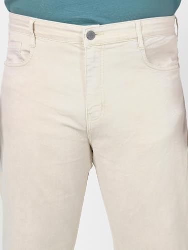 Image of Urbano Plus Men's Straight Fit Mid Rise Washed Jeans Stretchable