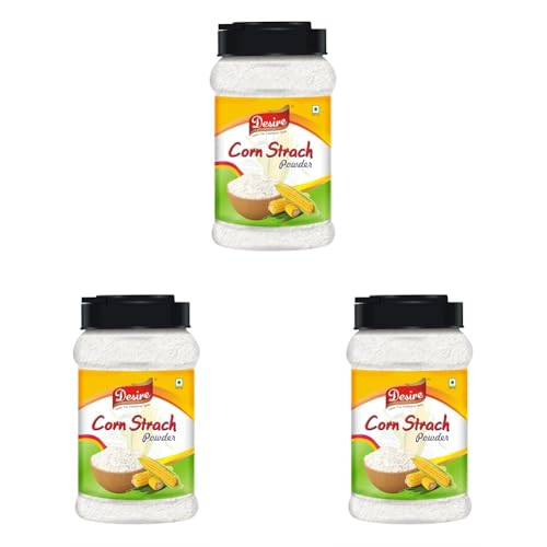 Image of Desire Baker's Corn Starch - 400g | Gluten-Free Cornflour for Baking, Sauces, Gravies, and Puddings | Premium Thickening Agent (Pack of 3)