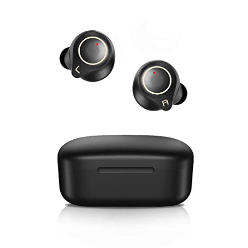 Langsdom Wireless Earbuds, Bluetooth 5.0 Headphones, Touch Control & Volume Control Stereo Bass, IPX6 Waterproof 32H Playtime Bluetooth Earphones for iPhone Android(Black)