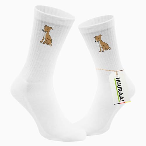 Imagen de huuraa calzini Whippet Calzini sportivi regalo bianchi taglia 42