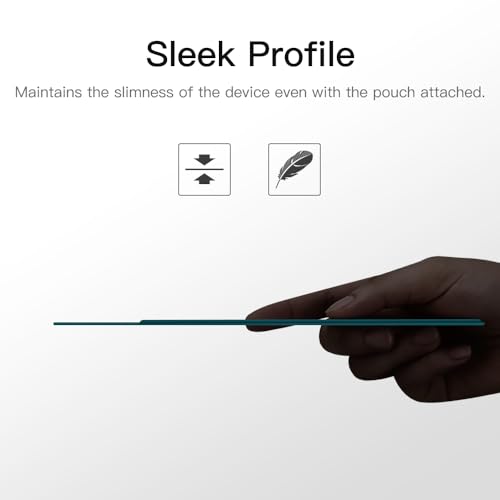 Image of MoKo Adhesive Pencil Case Holder Sticker for Apple Pencil, Midnight Green | Elastic Pencil Pocket Pouch, Adhesive Sleeve, Attached to iPad Case, For Pro /USB-C /1st /2nd Gen and Similarly Stylus Pens
