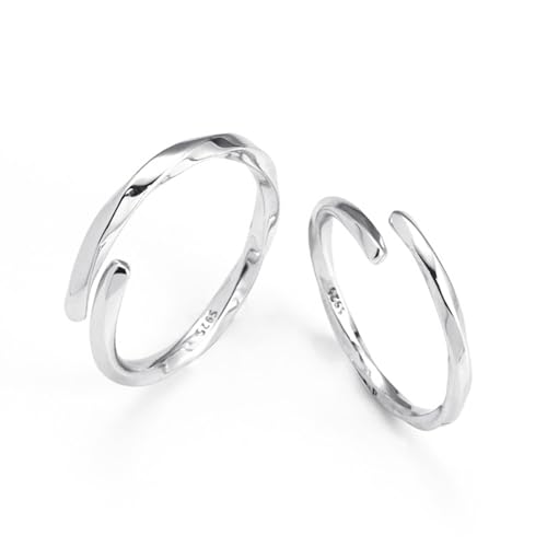 Alliance Argent 925 Couple Réglable : résolvez le problème de taille de bague