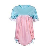 Dubbele Kleur Nachtkleding KLANNIZEROE Waterdichte PVC éénstuk Top - Dubbele Kleur, Roze, Medium, Voor Nachttraining Met Luiers Luiertas Waterdicht
