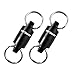 KeySmart Magnetic Keychain - Quick, Secure Key Attachment to Bag, Purse & Belt - Easy Access to Keys (2 Pack, Black)