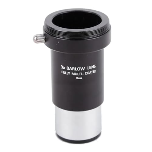 Lente Barlow 3X metálica con rosca M42 para optimizar la óptica de telescopios