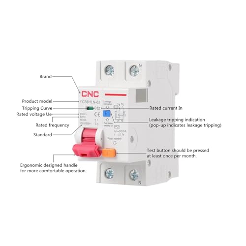 Disjoncteur différentiel 50A bipolaire à coupure instantanée 30mA - 4