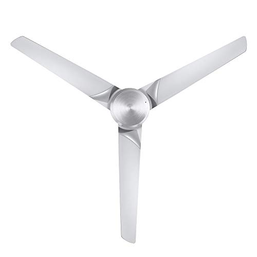 Roboto Smart Indoor And Outdoor 3-Blade Ceiling Fan 52In Brushed Aluminum With Remote Control Works With Alexa, Google Assistant, Samsung Things, And Ios Or Android App #TOP6