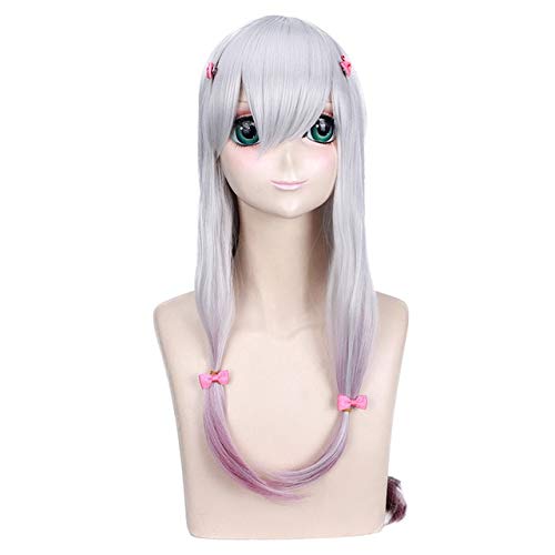 Alta calidad Anime Erotic Comic Teacher cosplay peluca pelo rosa Chica Eromanga Sensei Izumi Sagiri Cosplay pelucas de disfraces + gorro de peluca XXL Izumi Sagiri peluca
