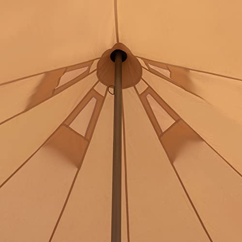 Carpa Bell de Lona Para Camping 2 Personas Impermeable Beige miniatura 7